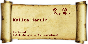 Kalita Martin névjegykártya